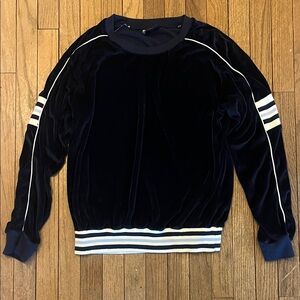 Velour Sweater Italian vintage dark navy